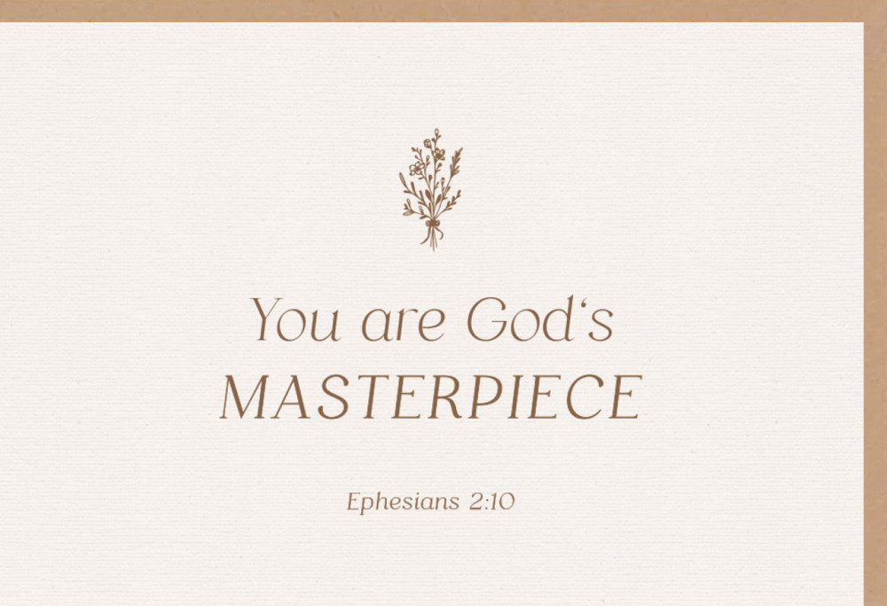 Faltkarte alive You are God's Masterpiece - Ephesians 2:10